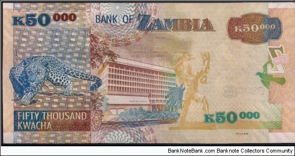 Banknote from Zambia year 2010