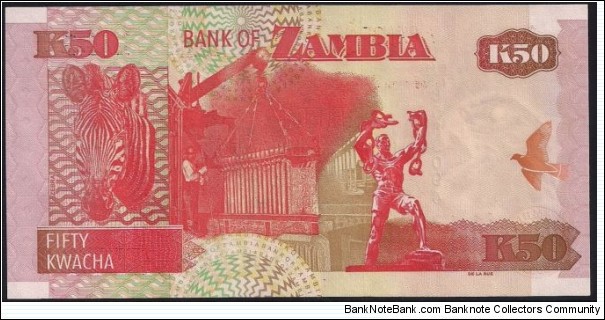 Banknote from Zambia year 2008