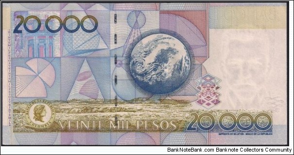 Banknote from Colombia year 2008