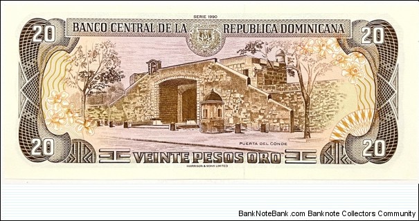 Banknote from Dominican Republic year 1990
