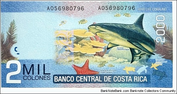 Banknote from Costa Rica year 2013