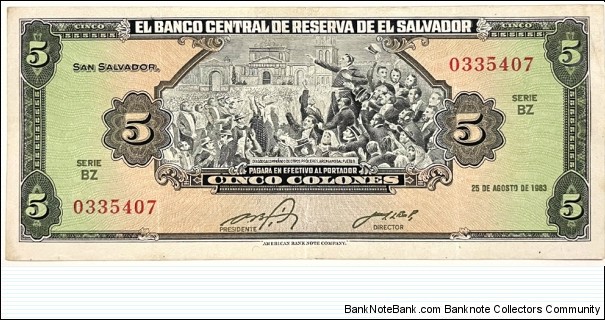 5 Colones Banknote