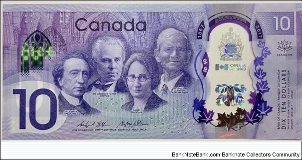 10 Dollars (Canada's 150th Anniversary) Banknote