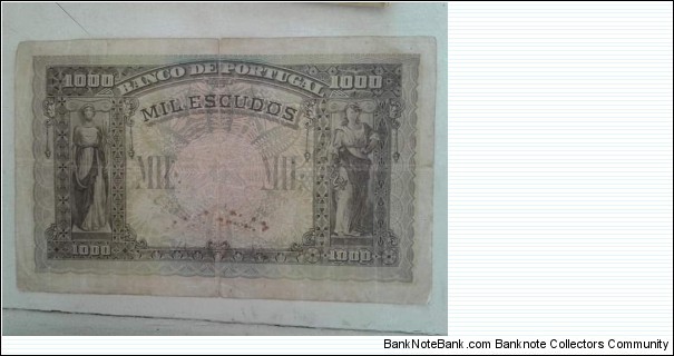 Banknote from Portugal year 1920