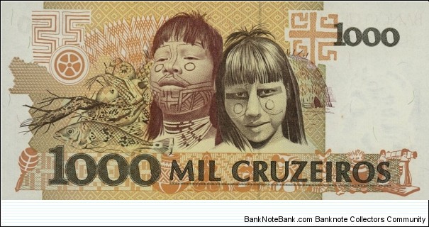 Banknote from Brazil year 1990