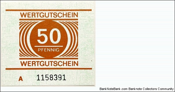 50 Pfennig (Prison
Voucher - DDR/ East Germany 1980-1990) Banknote