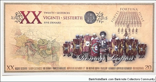 Banknote from Roman Empire year 2007