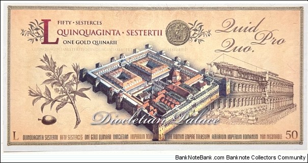 Banknote from Roman Empire year 2007