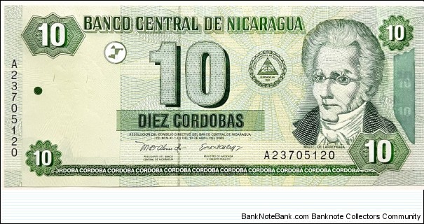 10 Cordobas Banknote