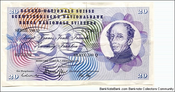 20 Franken / Francs Banknote