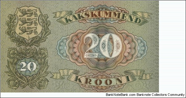 Banknote from Estonia year 1932