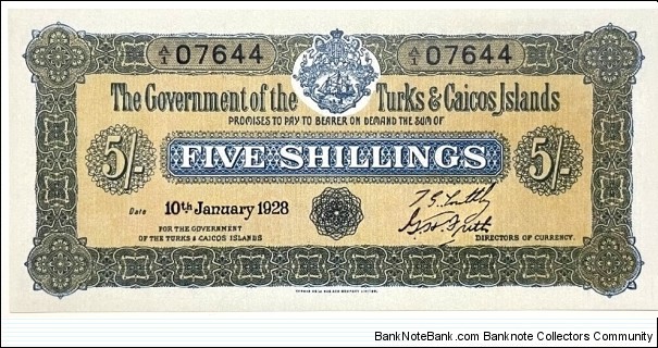 5 Shillings (Modern Reprint) Banknote