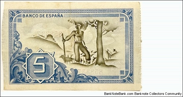 Banknote from Spain year 1937