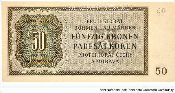 Banknote from Czech Republic year 1944