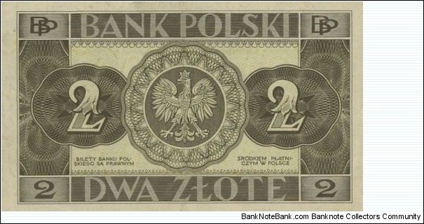 Banknote from Poland year 1936