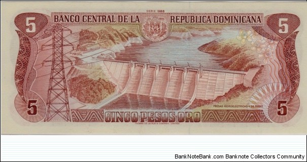 Banknote from Dominican Republic year 1988