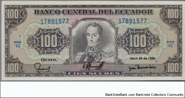 P-123 100 Sucres  Banknote