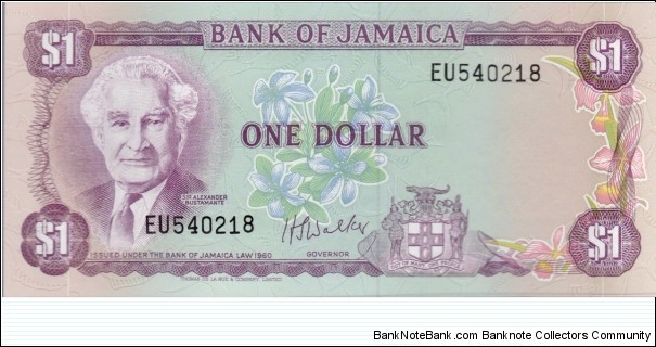 P-59b $1.00 (Walker signature) Banknote