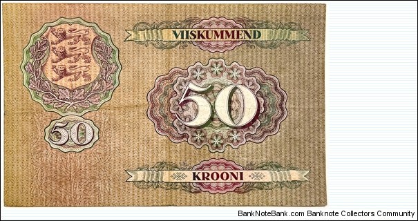 Banknote from Estonia year 1929