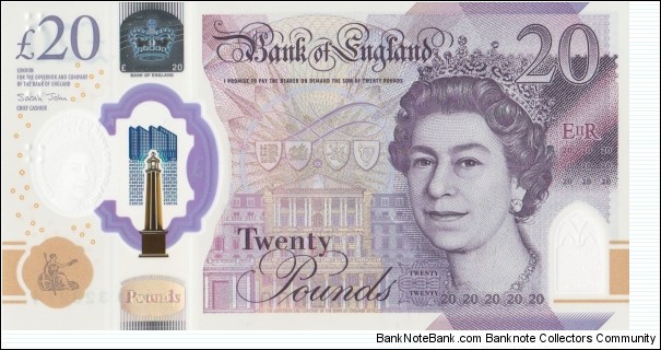 UK (Bank of England) 20 pounds 2018 Banknote