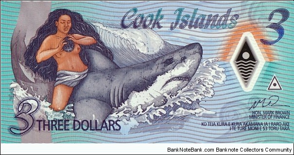 Cook Islands N.D. (2021) 3 Dollars. Banknote