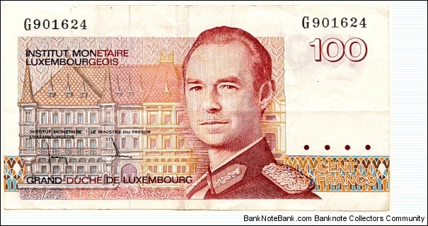 100 Francs (Poos signature) Banknote