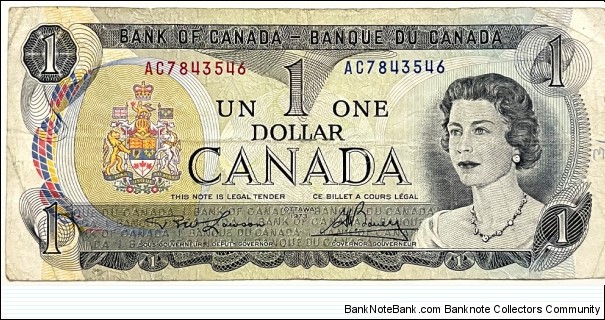 1 Dollar (Double letter serial/ Engraved back) Banknote