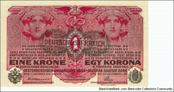 AUSTRIA 1 Krone  Banknote
