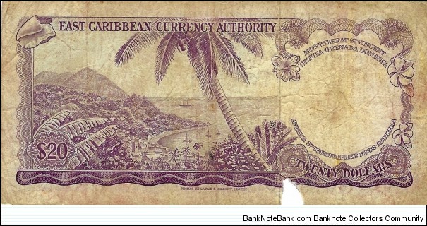Banknote from East Caribbean St. year 1965