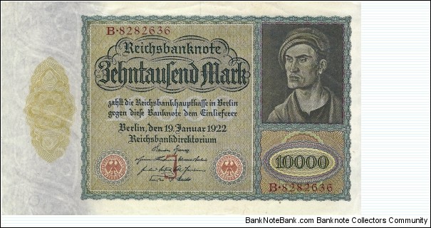 GERMANY 10,000 Mark  Banknote