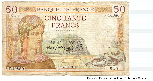 50 Francs Banknote