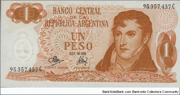 Argentina 1 Peso Banknote