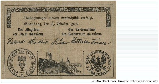 Banknote from Germany year 1918