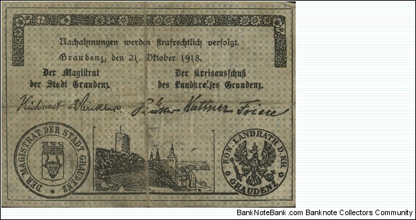 Banknote from Germany year 1918