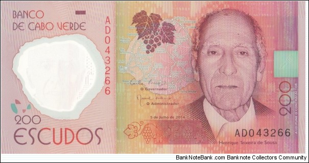 Cape Verde 200 escudos 2014 Banknote