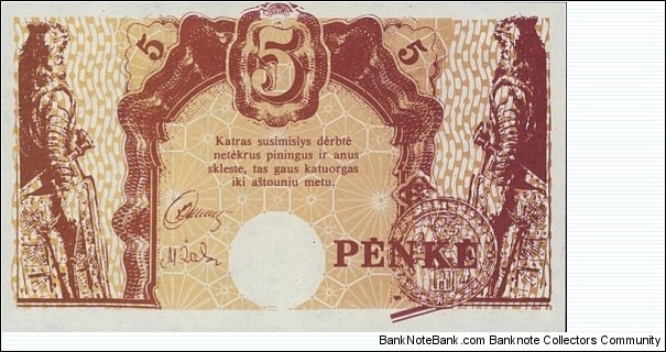 Banknote from Lithuania year 1989