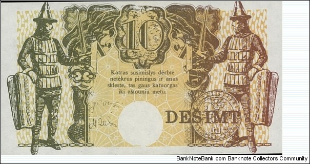 Banknote from Lithuania year 1989