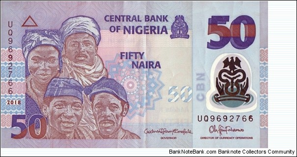 Nigeria 2018 50 Naira. Banknote