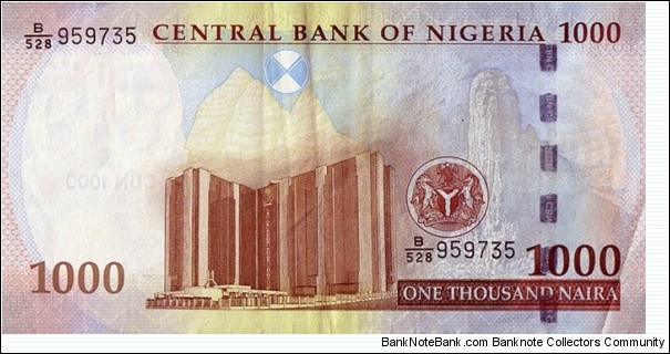 Banknote from Nigeria year 2007