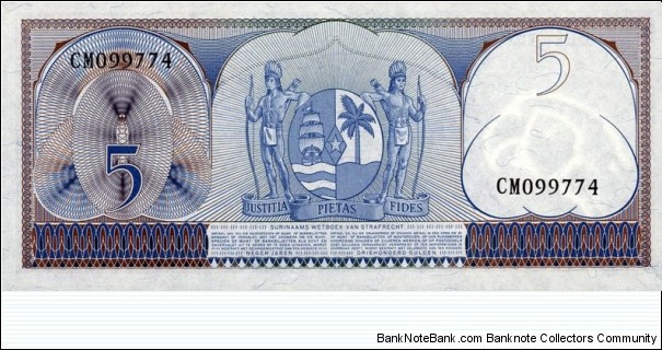 Banknote from Suriname year 1963