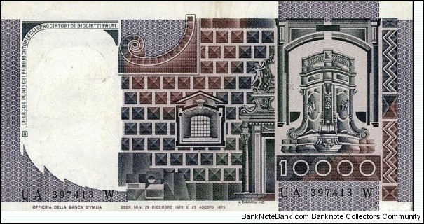 Banknote from Italy year 1976