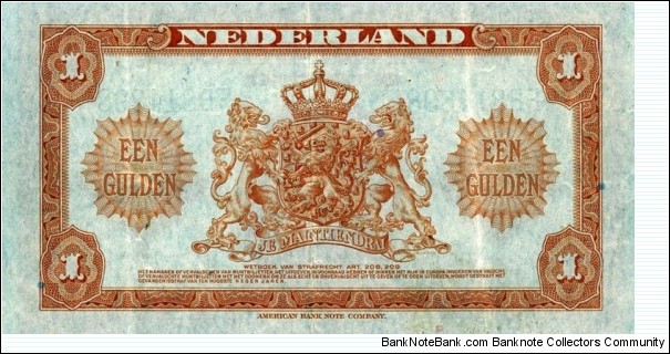 Banknote from Netherlands year 1943