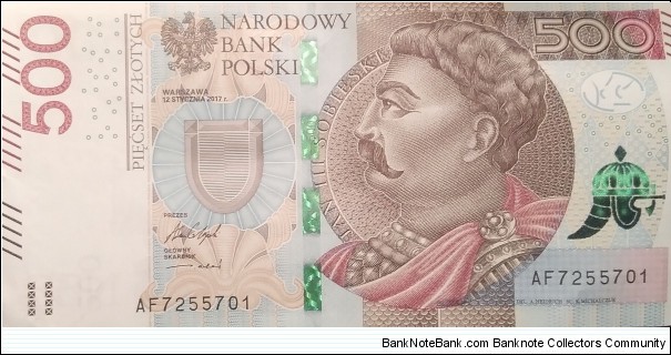 Poland 500 Złotych AF 7255701 Banknote