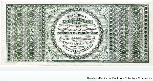 Banknote from USA year 1863