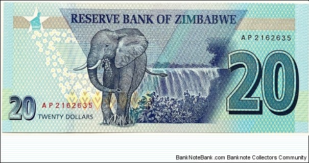 Banknote from Zimbabwe year 2020