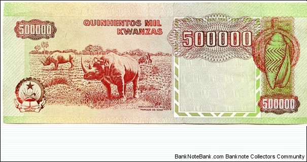 Banknote from Angola year 1991