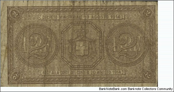 Banknote from Italy year 1914