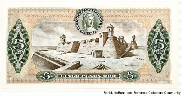 Banknote from Colombia year 1980