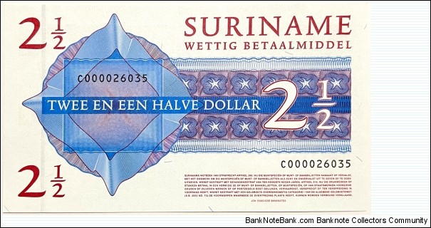 Banknote from Suriname year 2004