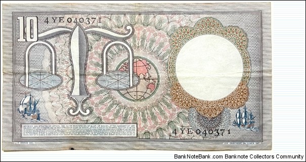 Banknote from Netherlands year 1953